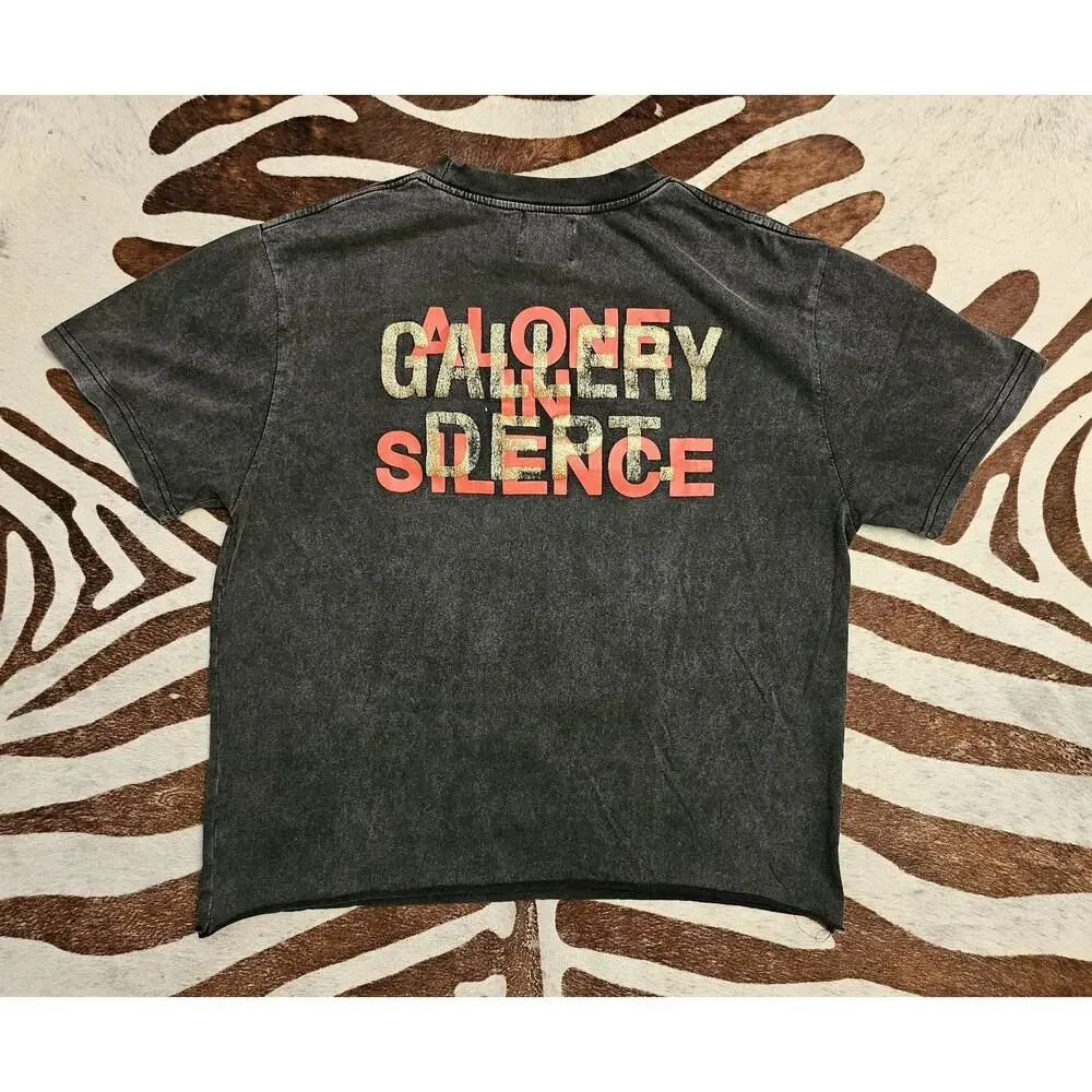 Gallery Dept. Portrait Alone In Silence Short-Sleeve T-Shirt Cropped Sz S - Picture 2 of 6